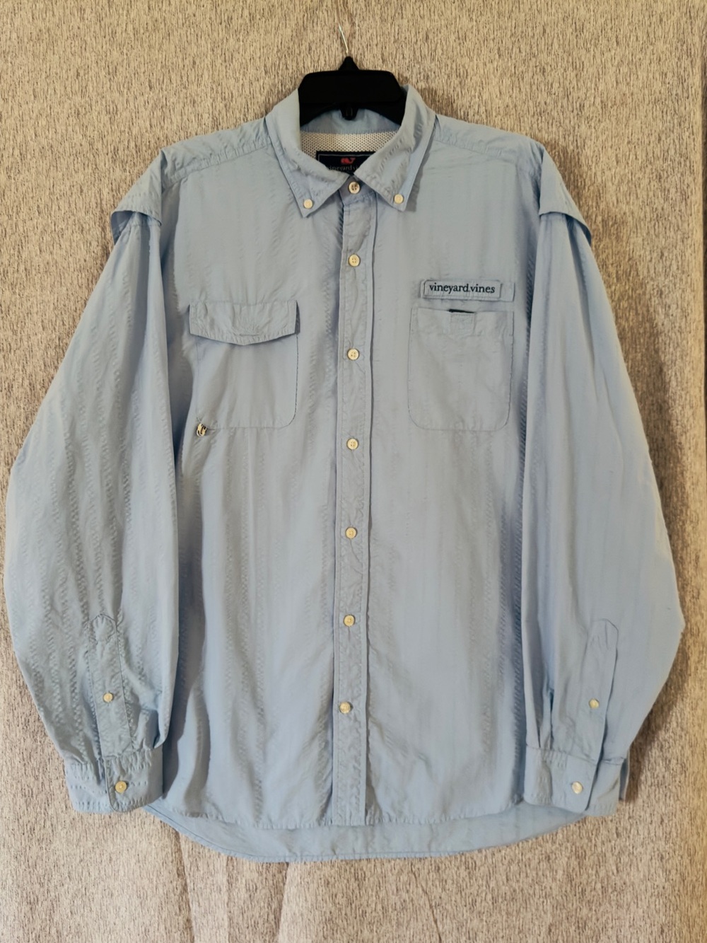 Vineyard Vines Men's Harbor Long Sleeve Light Blue Button Up Shirt Size L